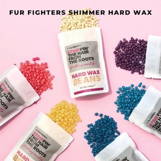 Fur Fighters Shimmer Hard Wax Beans - Normal & Combination Hair Removal Wax Beads for Full Body Waxing