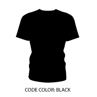 [Foursquare] - Unisex Round Neck 160gsm Cotton TShirts [Black] [1Pc]