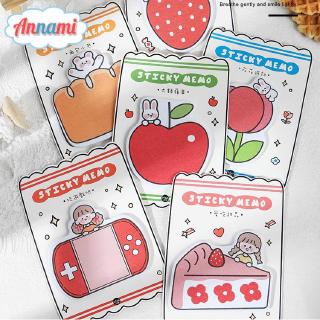 Annami 30Sheets Sticky Note Lovely Dessert Strawberry Leave Message Memo DIY Scrapbook Journal