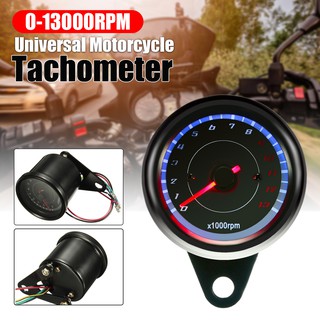 HOT SALE 12V 13000 LED Backlight RPM Tachometer Scooter Tacho Gauge Motorcycle Speedometer