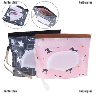 RuiSurplus 1Pc portable cute baby wipes bag pouch outdoor easy-carry clean wet wipes bags