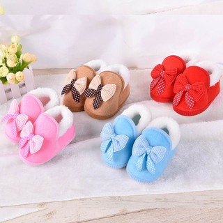Winter Baby Boys Girls Warm Plush Boot Infant Soft Bootie Crib Shoes