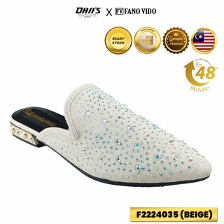 DANS x FV Ladies Slipper Shoes - Black/Beige F2224035 (D2)
