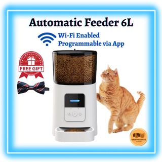 VPETS Smart Automatic Pet Feeder Auto Feeder Cat Food Dispenser Dog Bowl Wi-Fi App Enabled for iPhone Android
