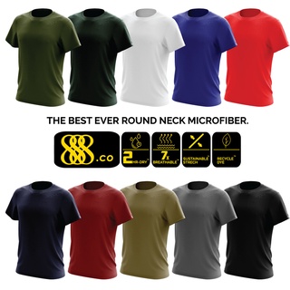 888.CO Unisex Adult The Best Ever Round Neck Plain Microfiber T-Shirt Jersey T Shirt (Anti-Bacteria) Mixed Color 1