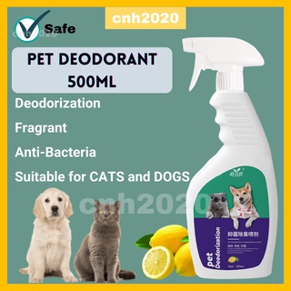 Pet Deodorant Spray Cat Dog Anti-Bacteria Anti Bad Smell Perfume Spray Hilang Bau Busuk Kucing 500ml