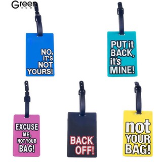Greenhome Letter Print Name Address ID Travel Luggage Tag