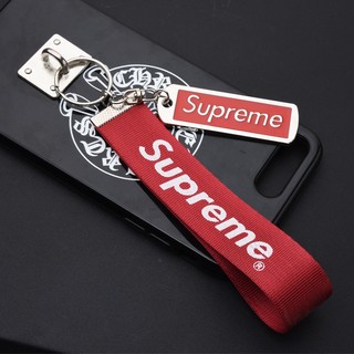 SUPREME Letter Metal Tag Webbing Keychain Mobile Phone Accessories (1)