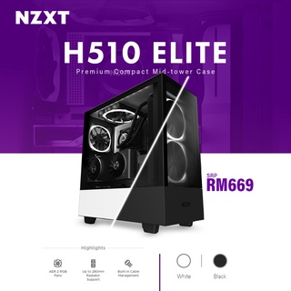 # NZXT H510 Elite [BLACK / WHITE] Premium Compact Mid-tower ATX Case #