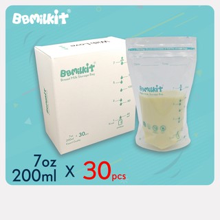 Bbmilkit Breast Milk Storage Bag Susu Bag Double ZipLock 7oz / 200ml 30pcs READY STOCK