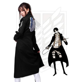 Anime Attack On Titan Cloak Levi Unisex Long Sleeve Coat Above Ankle Cape