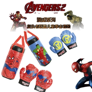 Spiderman Avengers Boxing Punching Bag And Boxing Gloves Kids Boxing Toy