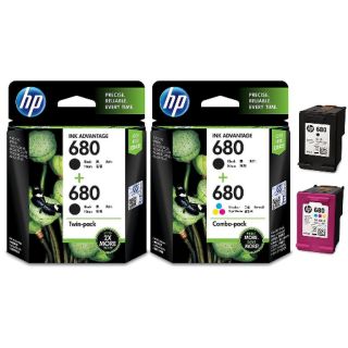 HP 680 Combo Pack Black/Tri-color Original Ink Advantage Cartridge