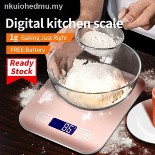 ♘KUBEI Penimbang Digital Electronic Kitchen Scale 1g,Penimbang Berat, Kek,Timbang Kuih,Digital Weighing Food