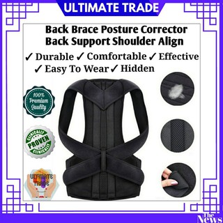 [Ready Stock] Back Brace Posture Corrector Back Support Neoprene Comfortable Cushion Lining Shoulder Align Belt