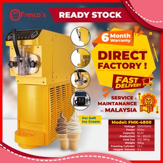 【READY STOCK】 Fresco Soft Serve Single Ice Cream Machine Soft Ice Cream Machine Energy Saving