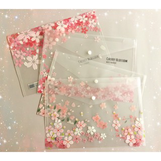 Fancy Cherry blossoms Flower Plastic File Documents File A4 Paper File Organizer