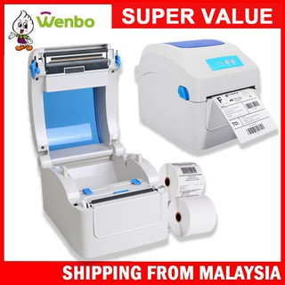 Wenbo A6 Thermal Paper Label Printer Shopee Lazada Shipping Waybill Consignment Note 1324D