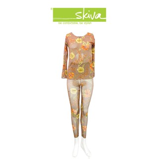 [BUY 2 AT 50%] SKIVA Women Long Sleeve Floral Lace Inner Wear Set (266-102000)