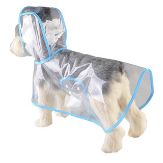 LIULIU Pet Transparent Raincoat Dog Waterproof Poncho Weatherproof Jacket