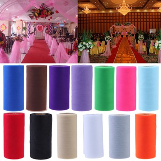Roll Of Organza Tulle Sheer Fabric Wedding Table Runner Chair Bow Home Decor