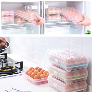 15 Grid Eggs Container Storage Kitchen Refrigerator Fresh Box Storage Case