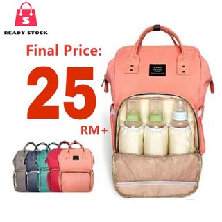 Rss_Backpack Mummy Compartment Backpack Bag Shoulder Beg Women Travel Bag