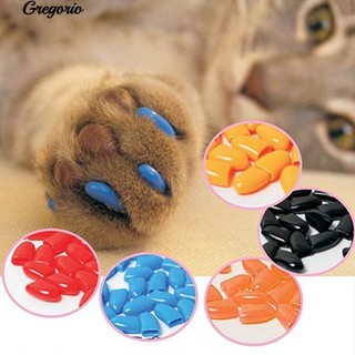 20Pcs Soft Pet Cats Kitten Paw Claws Control Nail Caps Covers Pet Accessories