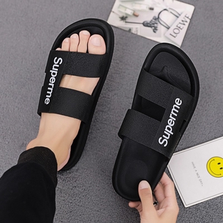 【READY STOCK】Men Sandal Fashion Comfy Selipar Lelaki Summer Outdoor Breathable Beach Shoes Non-slip Soft Slip On Slipper