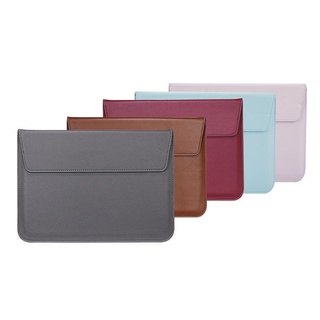 ifbags Ready Stock！Free Shipping！Leather Laptop Sleeve Case bag Stand For Any Laptop macbook Pro Air laptop iPad tablet