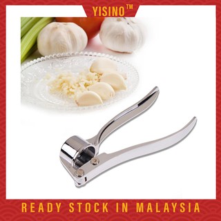 3cm Round Stainless Steel Kitchen Squeeze Tool Alloy Crusher Garlic Press
