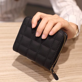 Korean Women Mini Leather Purse Mutil Color Zip Coin Wallet Beg Bags