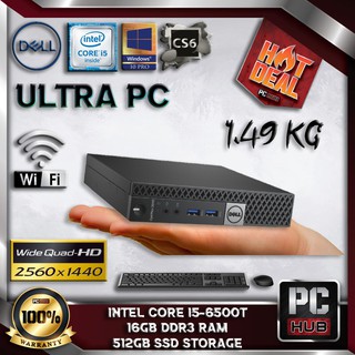 DELL OPTIPLEX 3040 MFF - MICRO MINI ULTRA PC - INTEL CORE I5 6500T QUAD CORE / 16GB DDR3 RAM / 512GB SSD STORAGE / W10PR