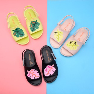 🦄 with the cat butterfly leaves girls jelly shoes