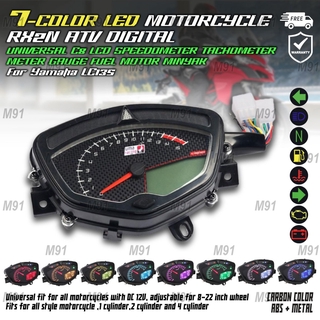 Yamaha LC135 V1 Motorcycle LED LCD Digital Speedometer Tachometer Meter UMA Racing Gauge Fuel Motor Minyak Universal (1)