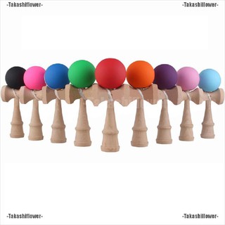 TFlower 1 Pcs Kendama Japanese Traditional Game Skillful Wooden Toy Rubber Paint Ball