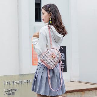 New Korean fashion hand-held one shoulder slant across women's multi-functional super fire Plaid bag leisure shoulders