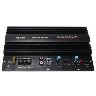 12V 1000W Mono Car Audio Power Amplifier Powerful Bass Subwoofers Amp PA80D