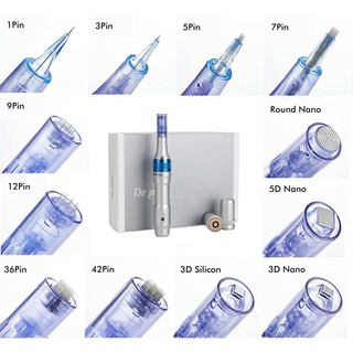 Ready Stock 10-50PCS Cartridges Needles for Dr Pen Derma Pen ULTIMA A6 Tattoo Makeup Eyebrow Tips Nano Needles