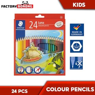 Borong Best! Staedtler Luna Colour Pencils 24 (Pcs) Long Coloured