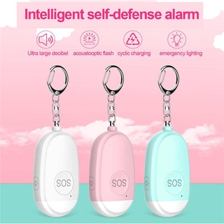 Self Defense Keychain Alarm Personal Handy Rechargeable Emergency Attack Anti-rape Self-defense Safety Alarm for girl