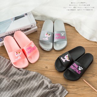 Korean Cartoon Pink Leopard Slippers Couple Indoor Slippers
