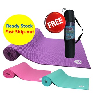RCL 6mm Yoga Mat YGM506 for Sport Gym Fitness Exercise Workout Training FREE Carry Bag
