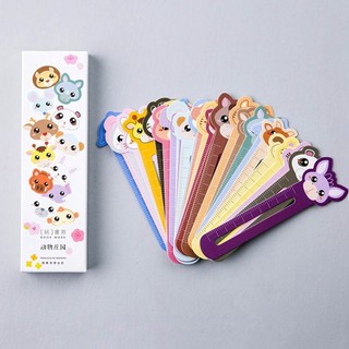 30 Pcs\/Box Cute Animal Paper Bookmark Book Holder Multifunction Children School Supplies Kawaii Gifts