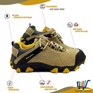 Golden Safety Shoes/ Safety Golden Shoes Heavy Duty Shoes Men