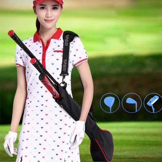 Portable Lightweight Golf Clubs Carry Bag with Three Clubs Mini Nylon Golf Clubs