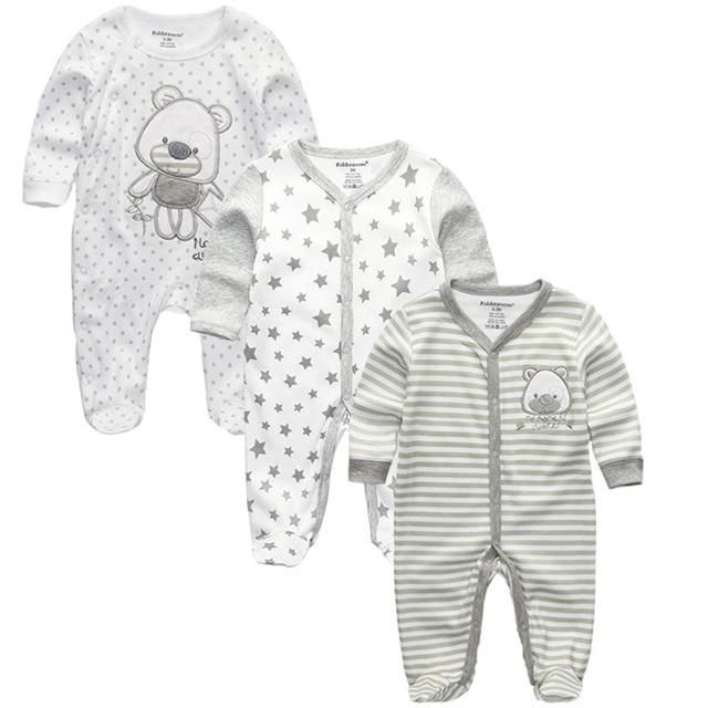 3PCS 2019 Newborn male baby baby long-sleeved autumn and winter clothing