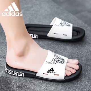 2021 New Adidas Male Temperament Fashion Slippers Non-Slip Wear-Resistant Indoor Beach Sandals Casual Personality Sandals Summer 38-45