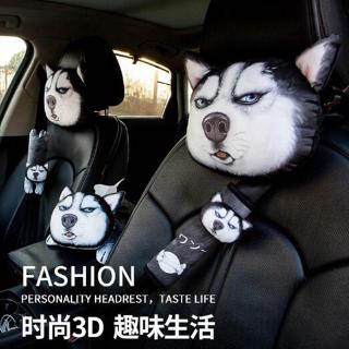 3D Cartoon Car Tissue Box/Head Pillow/Seat Shoulder Belt Cover Protector Pet Dog/Cat Pillow Neck Protection Auto Waist Pillow Vehicle Decoration Accessories