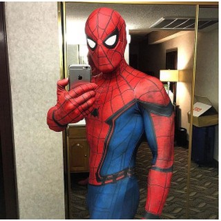 READY STOCK Red Spiderman Costume Cosplay Halloween Spider Avengers Marvel The Superhero